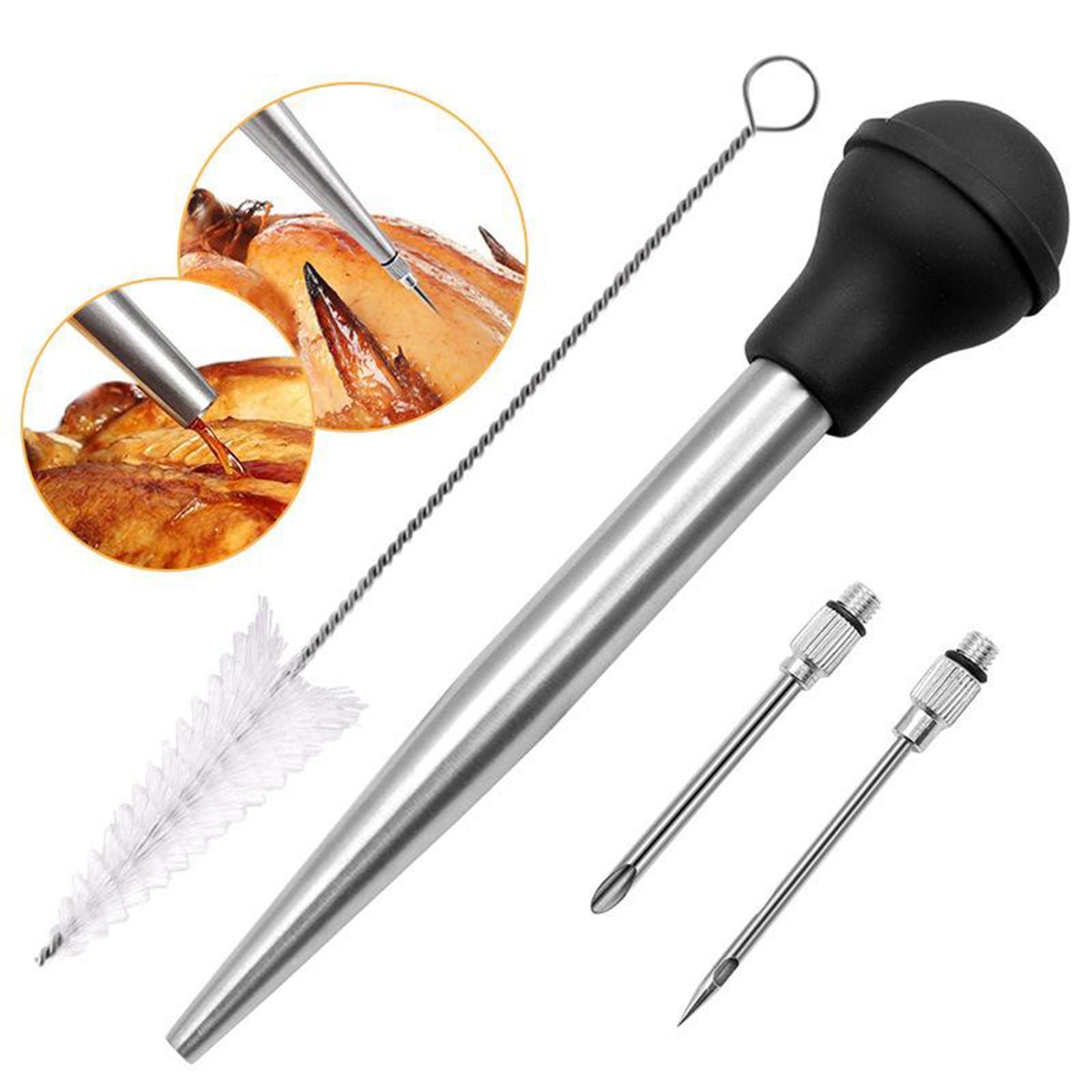 Stainless Steel Turkey Seasoning Tool Manual Pump for