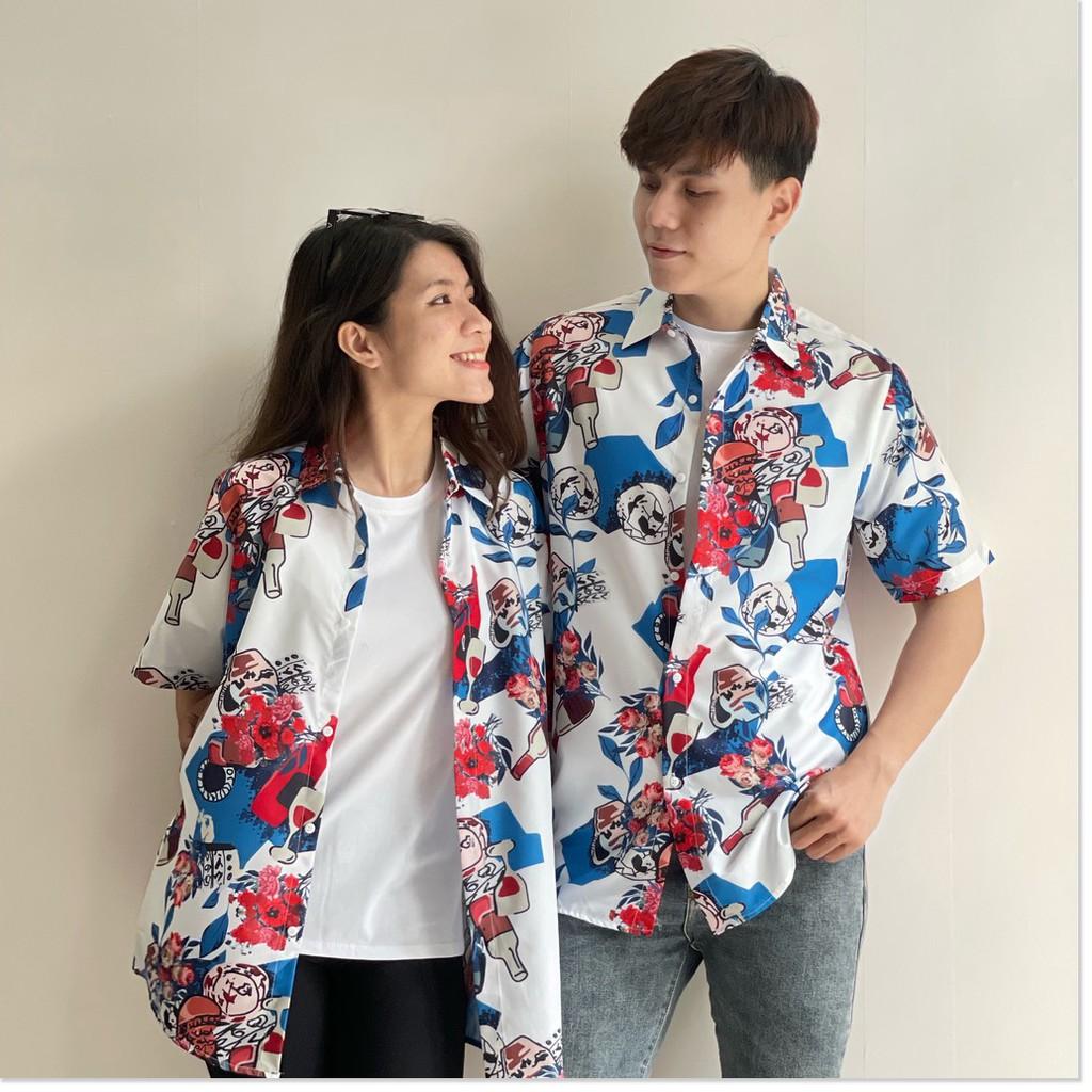 ÁO SƠ MI HOẠ TIẾT HOA MÀU CỰC ĐẸP , HOT 2021