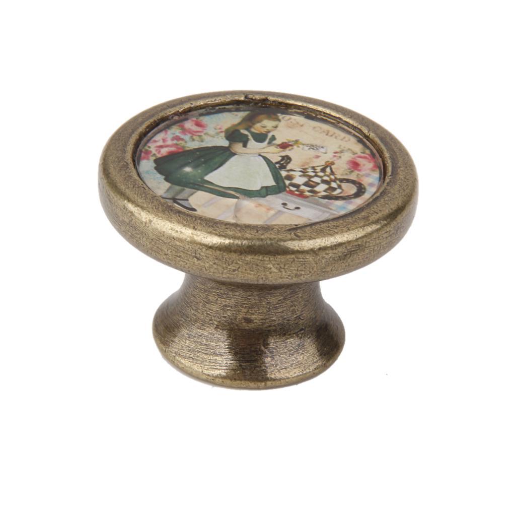 4xAssorted Vintage Brass Wardrobe Cabinet Door Cupboard Drawer Handle Knob 04
