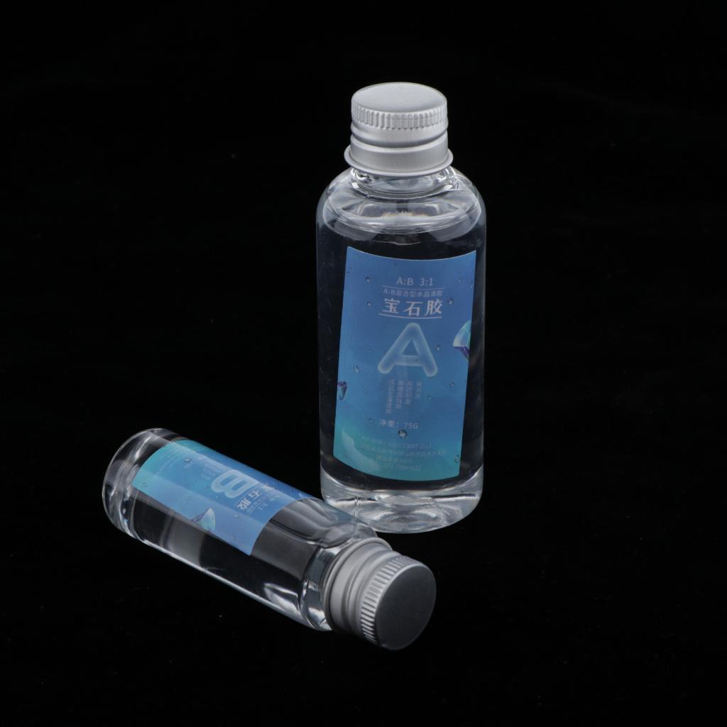 4 Bottles AB Clear Crystal Epoxy Resin Glue For DIY Crafts 3:1 10g Hard Glue