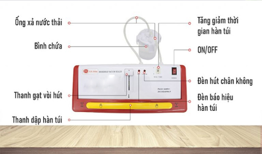 Máy Hút Chân Không, Đóng Gói Thực Phẩm Mini Gia Đình DZ300B NEWSUN- Nhỏ Gọn Tiện Lợi - Hàng Chính Hãng