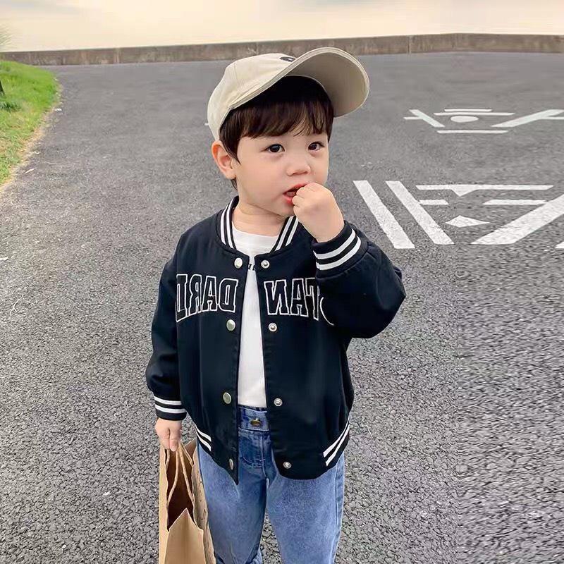 Áo Khoác bé trai kiểu bomber in chữ Stan dar, áo thu đông cho bé từ 6-17kg
