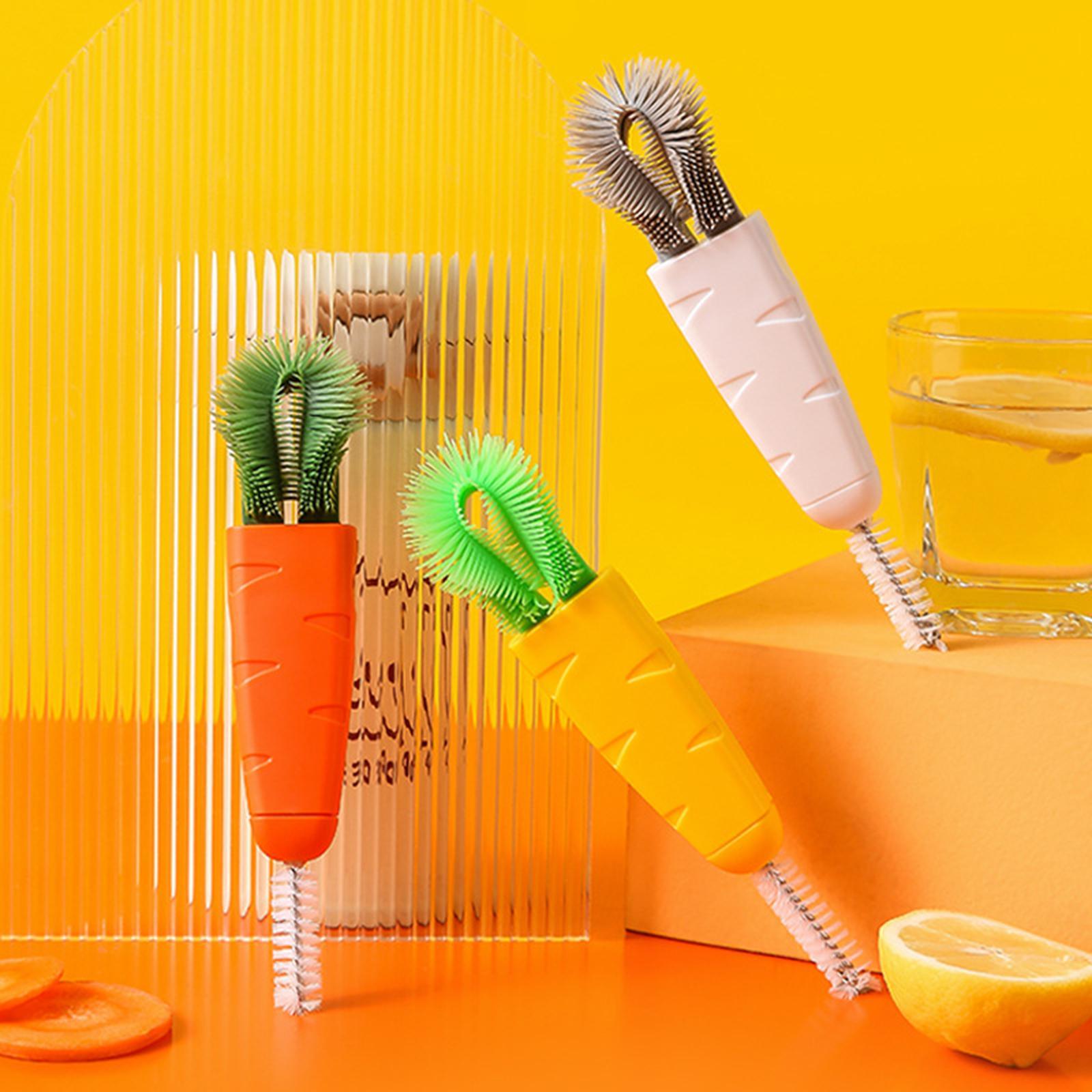 Creative Carrot Shape Cup Brush for Bottle Mouth Cover Lid