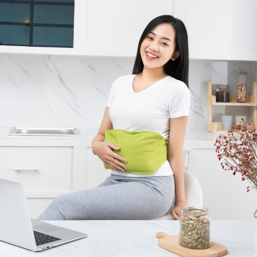 Túi chườm Lưng Hông - Gối chườm nóng thảo mộc dùng lò vi sóng làm nóng, giúp giảm đau lưng hông do thoái hóa, thoát vị đĩa đệm, căng cứng cơ, ngồi lâu ở một tư thế - Hapaku