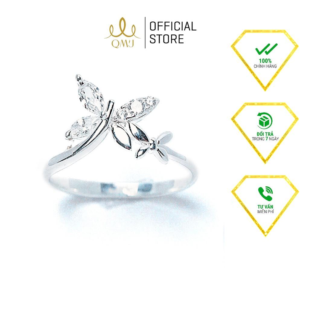 Nhẫn bạc QMJ Hồ điệp nạm đá đẹp - Q016