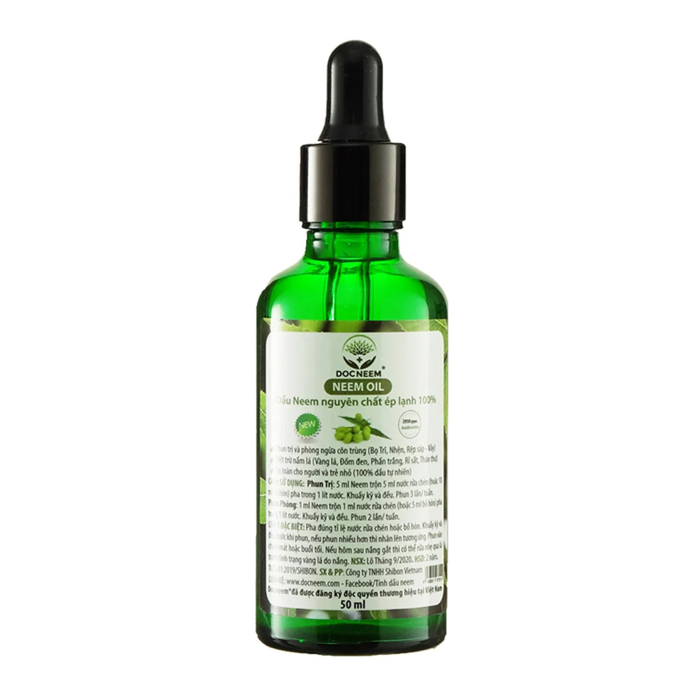 Dầu neem oil nguyên chất ép lạnh Docneem trừ sâu bệnh trên hoa hồng, phong lan, cây cảnh