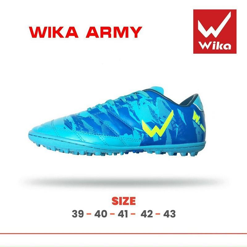 Giày đá bóng thể thao nam Wika Army Colorful đế mềm, giày đá banh cỏ nhân tạo rẻ đẹp
