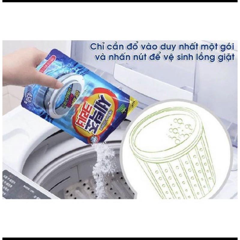 GIÁ HUỶ DIỆT- bột tẩy lồng máy giặt - bột vệ sinh lồng máy giặt Hàn Quốc gói 450gram
