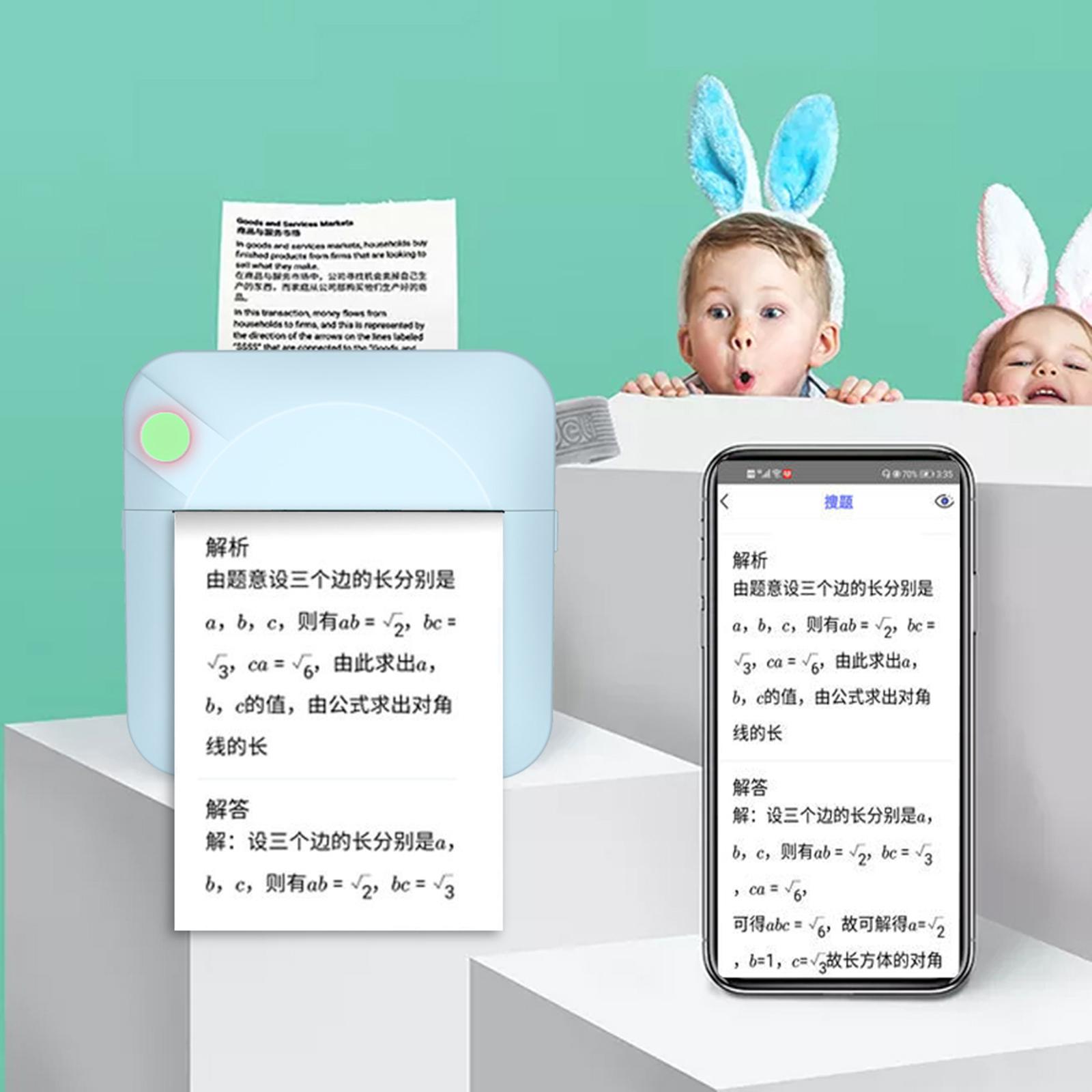 203DPI Mini Portable Pocket Photo Printer for Picture Study DIY English