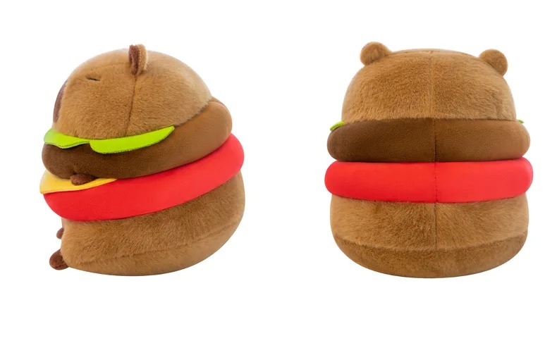 Thú nhồi bông Capybara bánh mì hamburger Đáng Yêu - Size từ 35cm đến 80cm - Quà tặng gấu bông chuột lang nước capy bara đáng yêu siêu mập