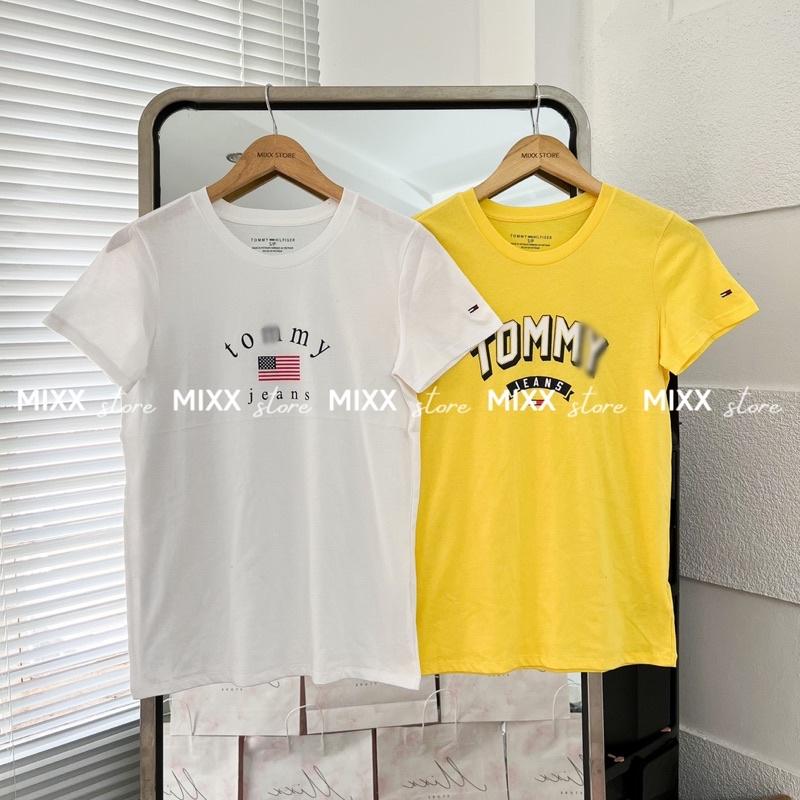 Áo thun nữ chữ đơn giản chất thun cotton mát mịn phom suông vừa