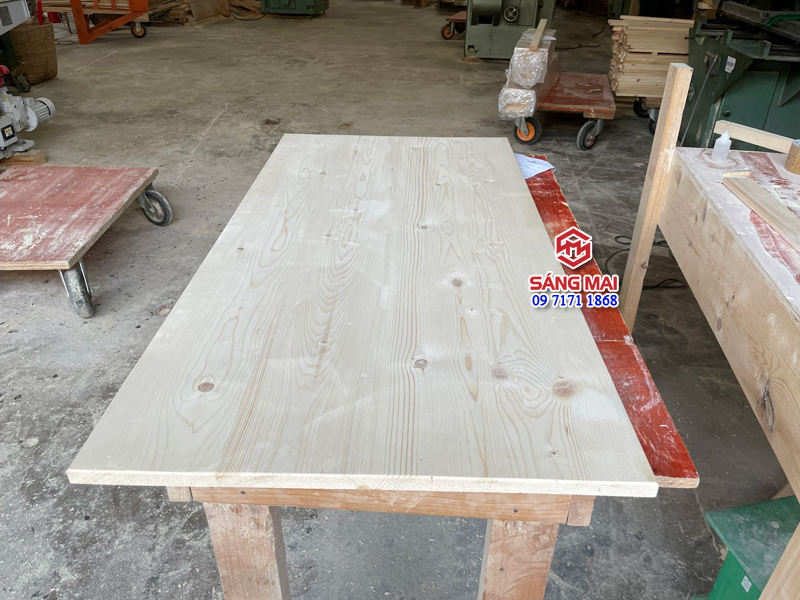 [MS170] Mặt bàn gỗ thông 50cm x 100cm x gỗ dày 2cm + gia công láng mịn