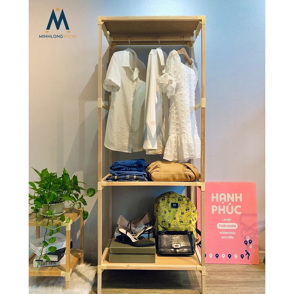 Kệ tủ quần áo nhièu mẫu- màu gỗ tự nhiên