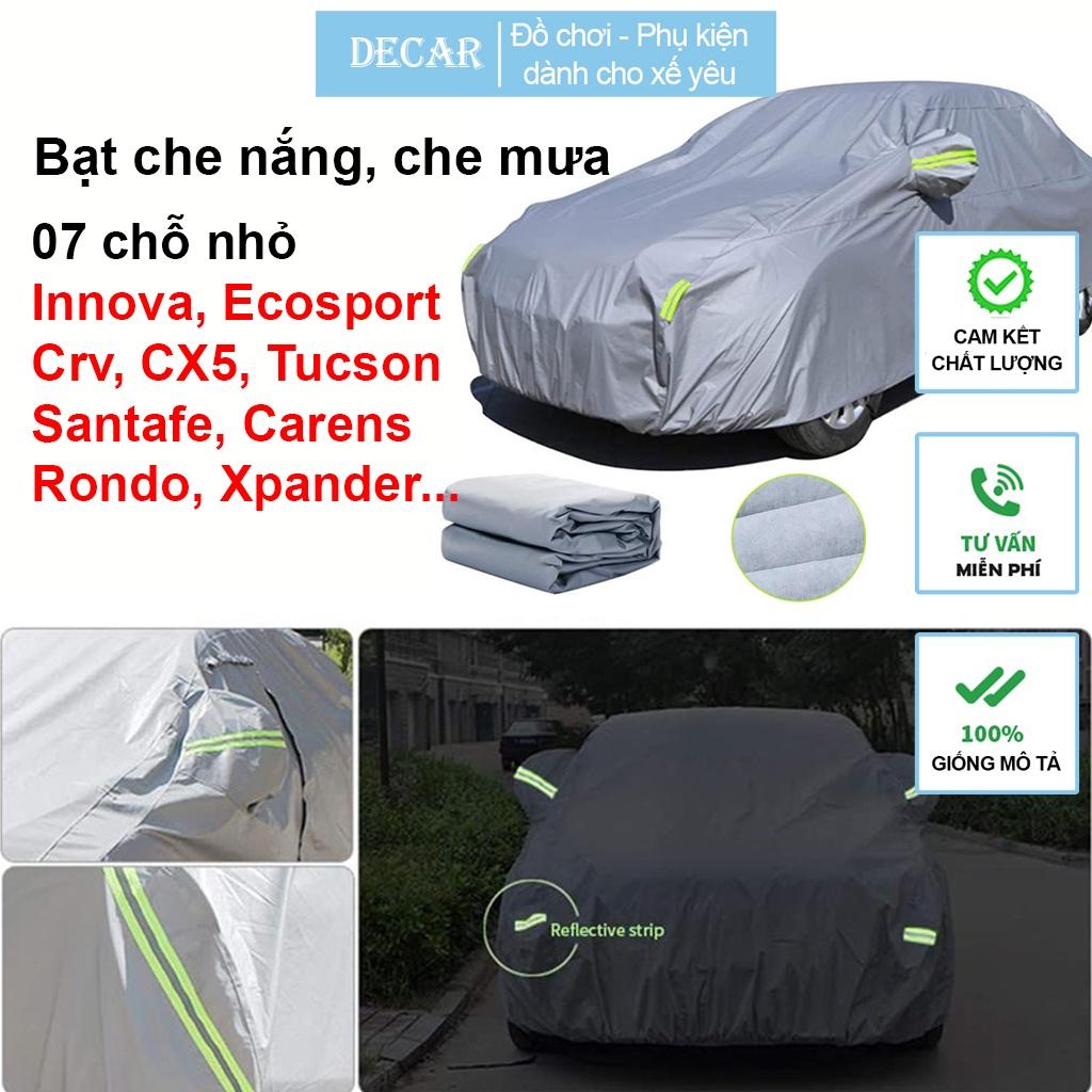 Bạt phủ xe ô tô 7 chỗ có 3 lớp cao cấp , bạt phủ trùm xe hơi dòng Innova, Ecosport, Crv, CX5, Tucson, Santafe, Carens