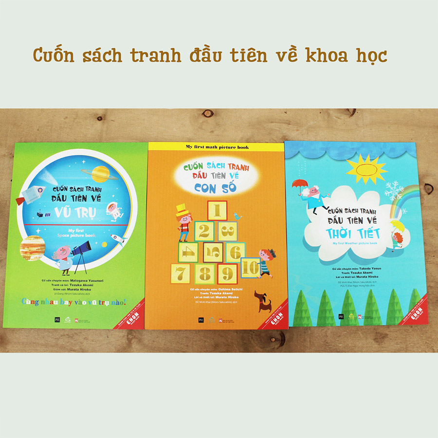 Combo 3 Cuốn Ehon - Cuốn Sách Tranh Đầu Tiên Về : Vũ Trụ + Thời Tiết + Con Số