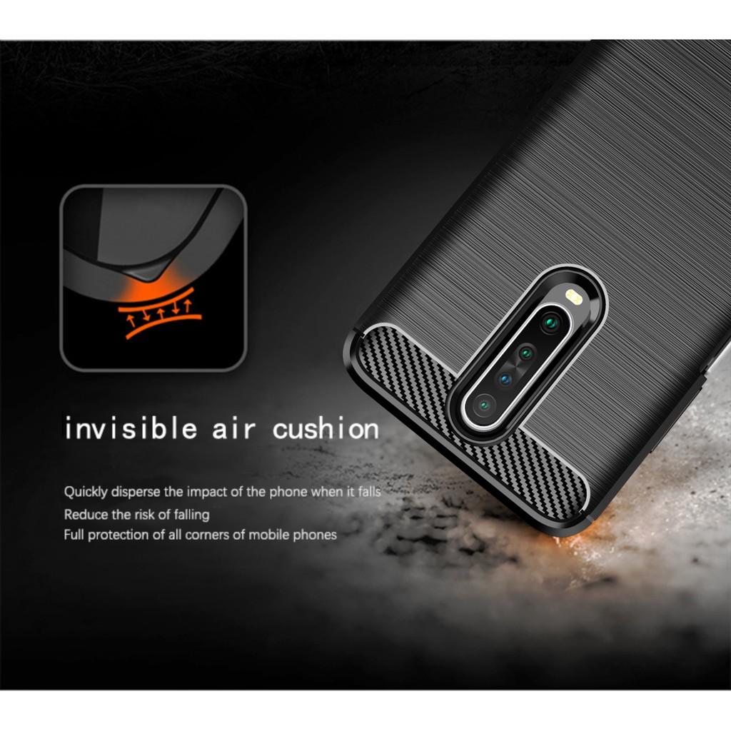 Ốp lưng cho Xiaomi Redmi K30 K30i Poco X2 dẻo carbone phay xước chống sốc chống vân tay