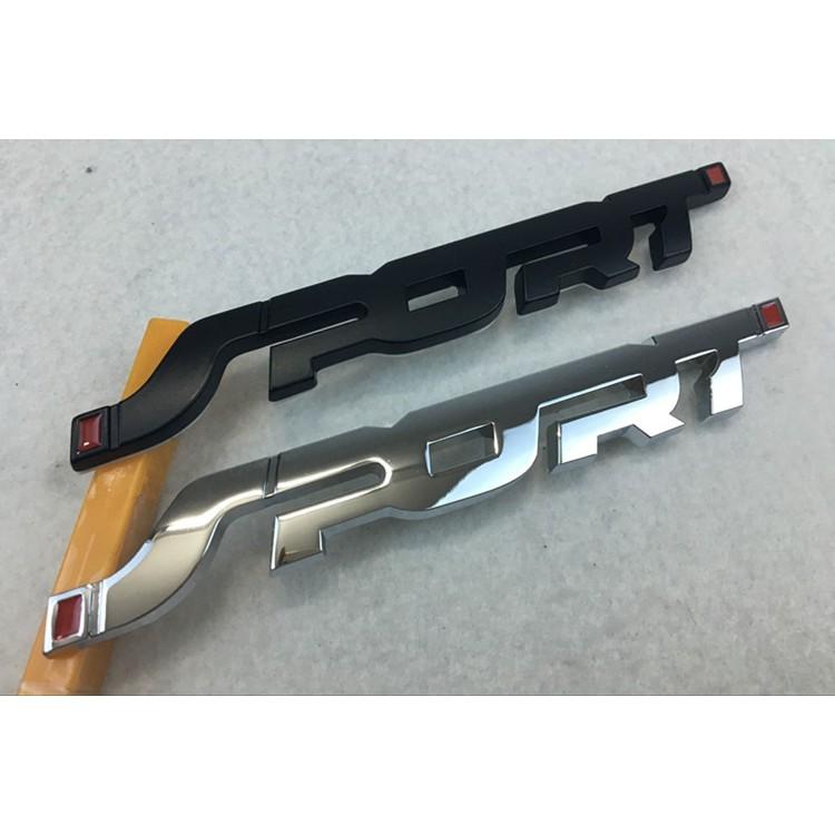 Decal Tem Chữ Sport 3D Kim Loại Dán Xe Ô Tô MS-31