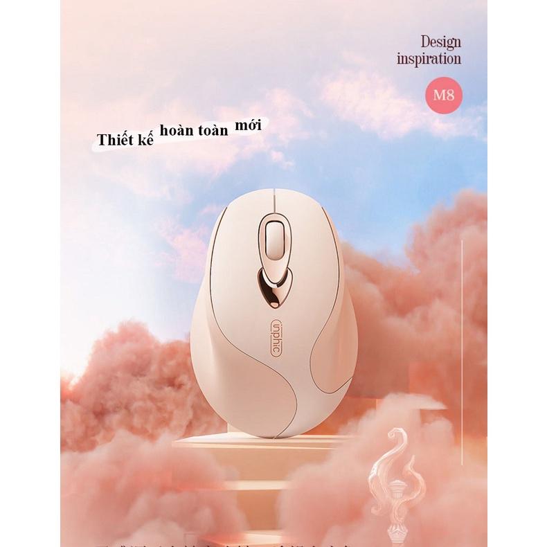 Chuột không dây pin sạc INPHIC M8 Chống ồn - Chuột Wireless 2.4G phiên bản mới 2022 sạc Type C - Hàng chính hãng