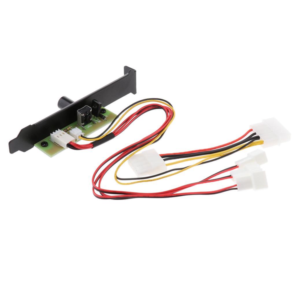 3 Channel PCI Fan Speed Controller for Desktop Computer Case Mini 3Pin 12V