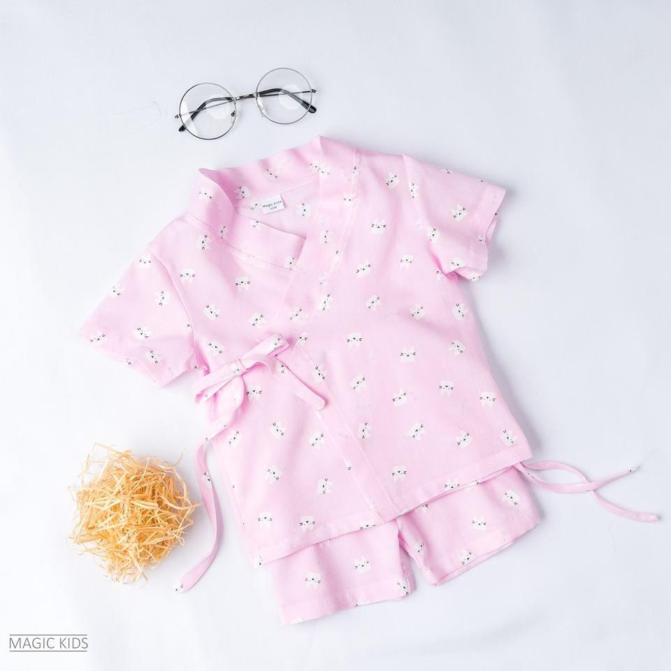 Bộ đồ ngủ yukata cho bé hoạt tiết dễ thương Magickids BR19006