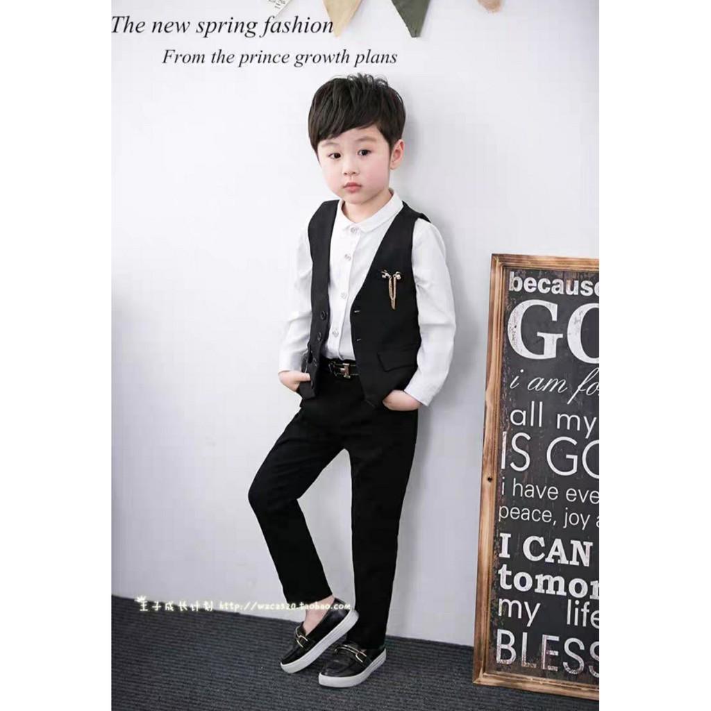 Áo vest gile công tử cho bé trai chụp ảnh, đi chơi, diện Tết