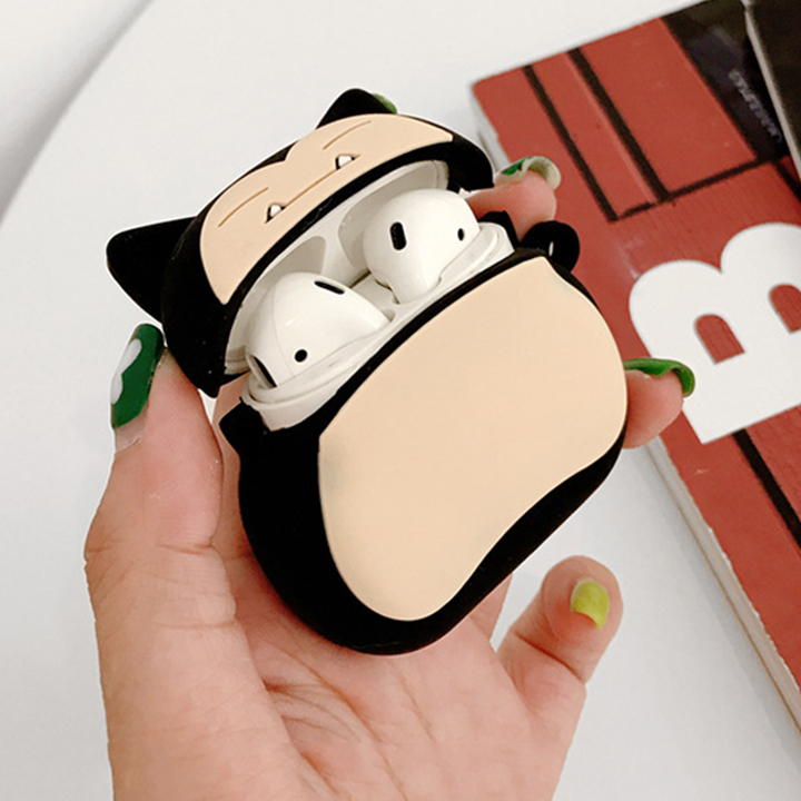 Case silicon cho tai nghe Airpods mẫu Snorlax Pokemon