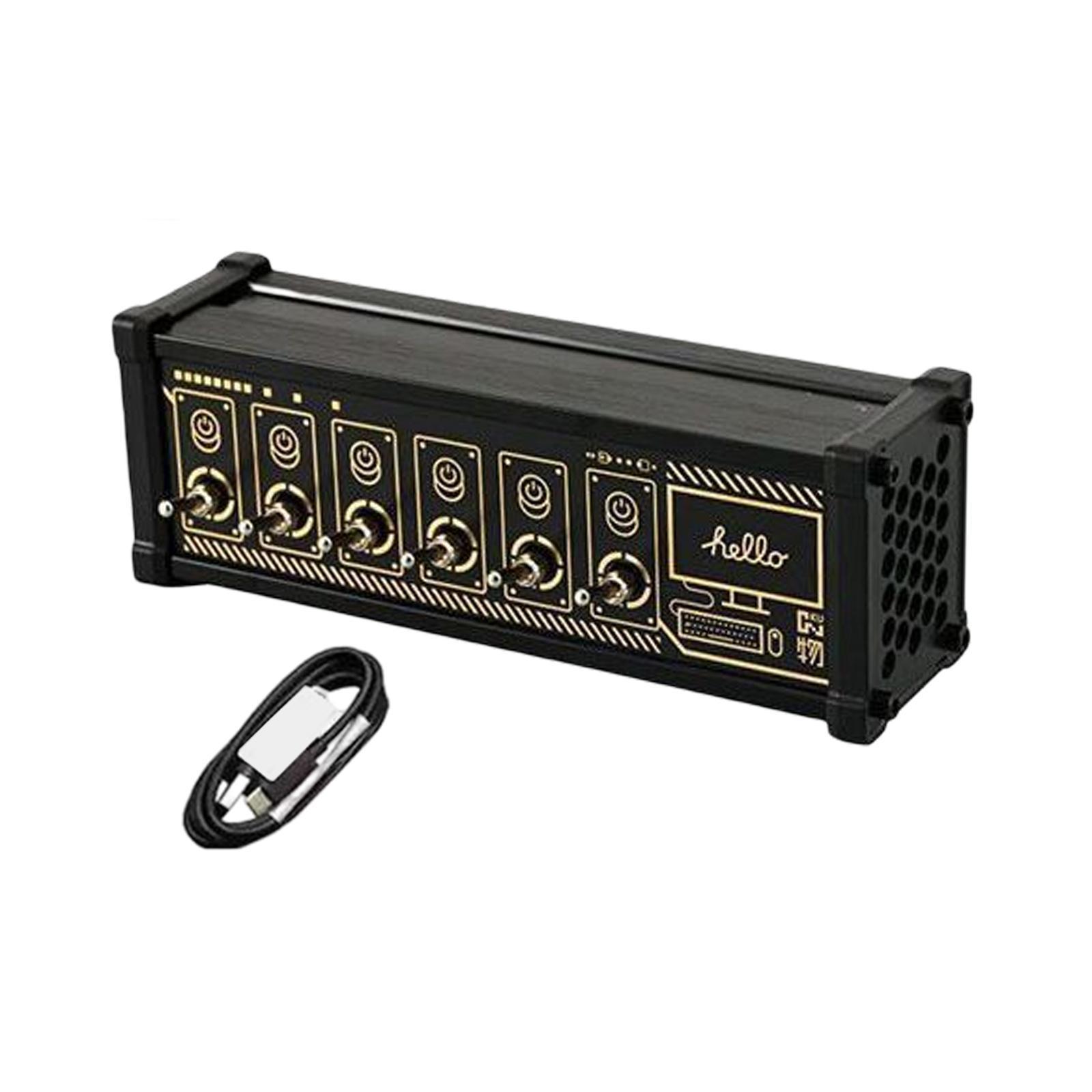 Portable 6 Port USB Hub Lightweight Power Adapter Splitter Expander Notebook