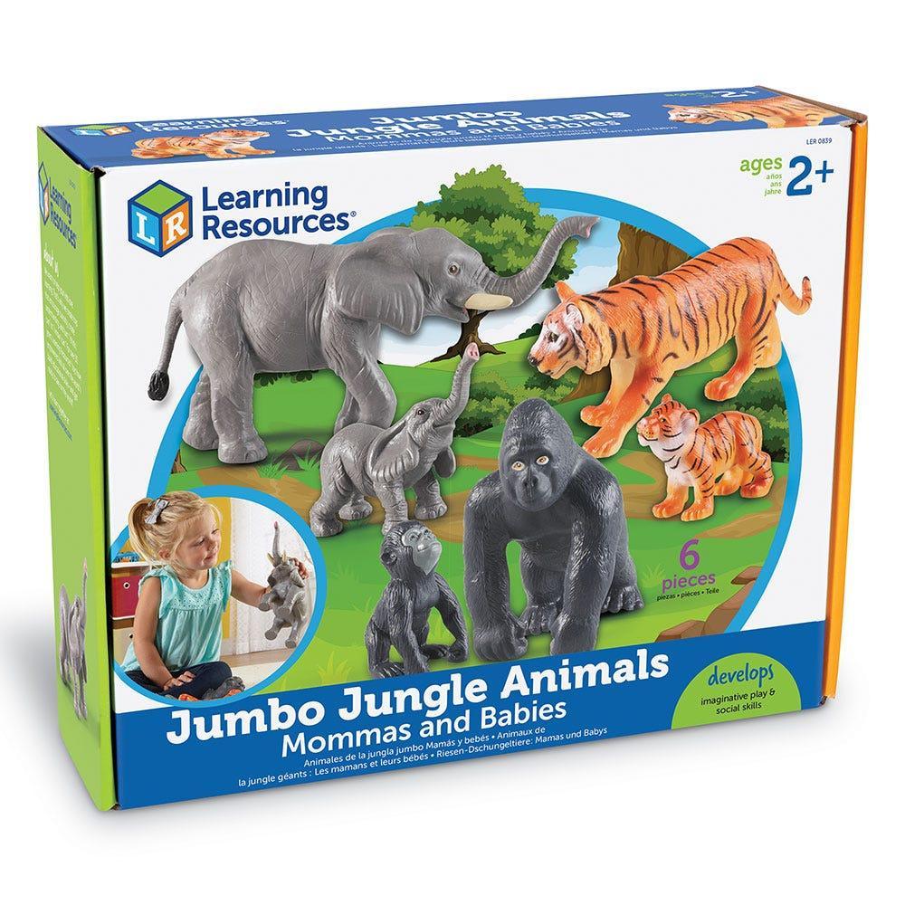 Learning Resources Bộ động vật rừng mẹ và con - Jumbo Jungle Animals Mommas &amp; Babies