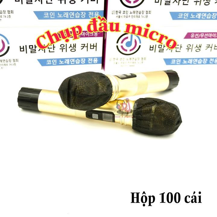 combo 100 cái bọc đầu micro hát karaoke, chụp mic loại dùng 1 lần