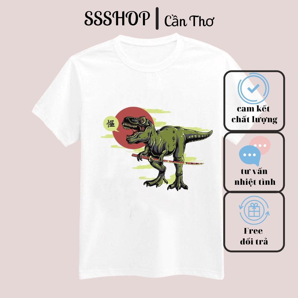 Áo thun trẻ em in hình Khủng Long dễ thương
