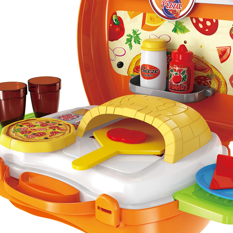 Bộ đồ chơi nhập vai BOWA 8313-Vali làm pizza 22 món