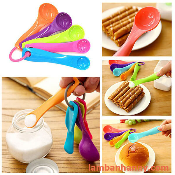 Combo 5 muỗng đong gia vị nhiều màu tiện ích - July
