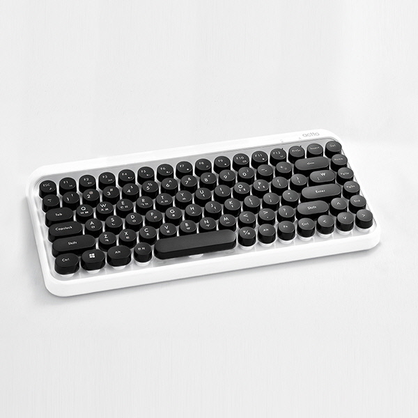 Bàn phím không dây bluetooth 3.0 thiết kế Mini Retro tích hợp nhiều thiết bị - Retro Mini Wireless Keyboard Actto KBD-50