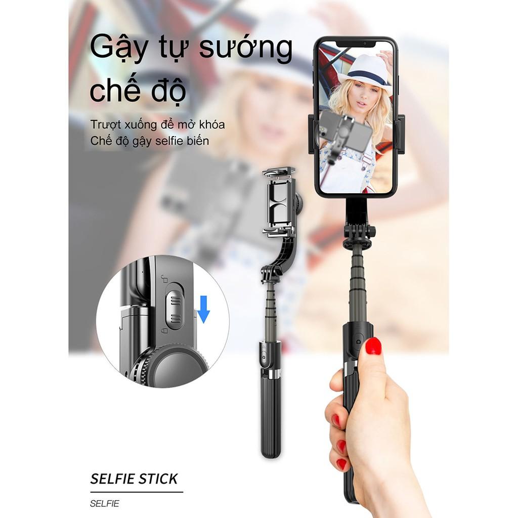 Tay Cầm Chống Rung Điện Tử Gimbal Q08 Có Bluetooth - Gimbal Điện Thoại Chống Rung - Có Chân Đỡ Tự Đứng-NBL08