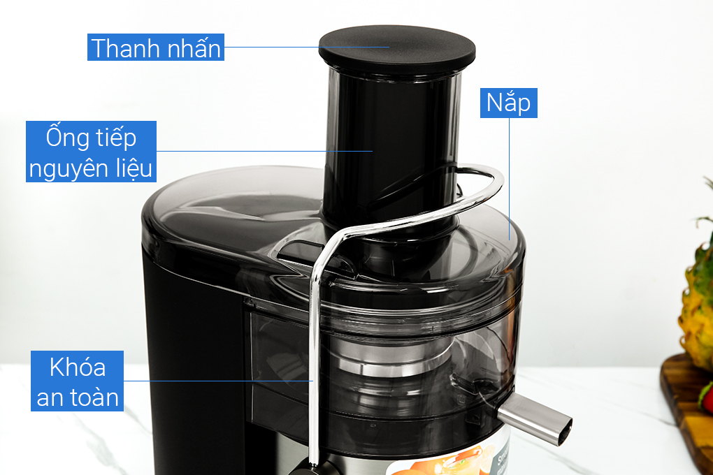 Máy ép trái cây Panasonic MJ-CB600SRA-Ép nhanh nghiền kiệt với mâm xay 100% kim loại - Hàng chính hãng
