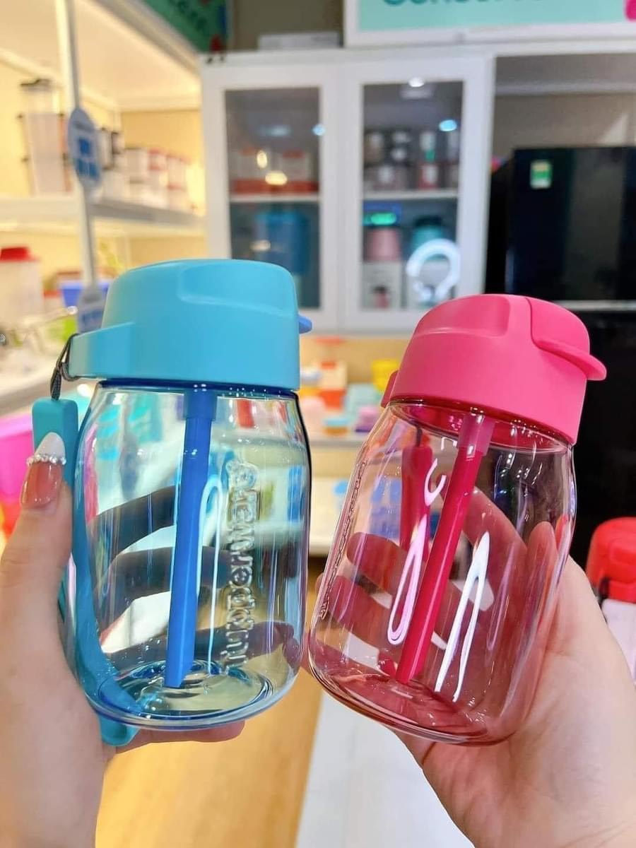 Bình Nước Tupperware Mini Lohas With Straw 350ml - Chống rò rỉ