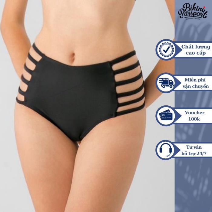 Quần bơi Nữ BIKINI PASSPORT kiểu Quần Lưng thấp dây thưa - BS235_BL