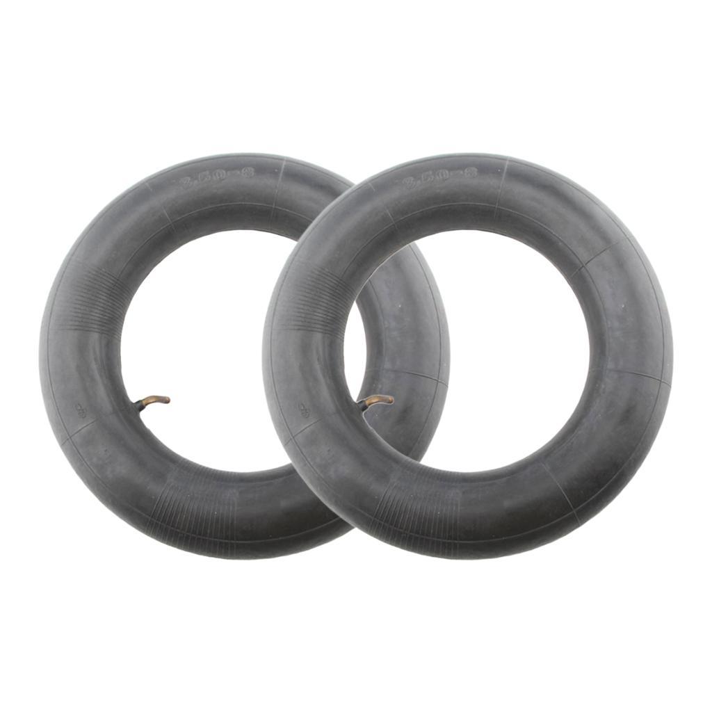 2pcs 3.50-8 Black Rubber Tire Inner Tube Bent Valve Stem for 3.50-8 Tube