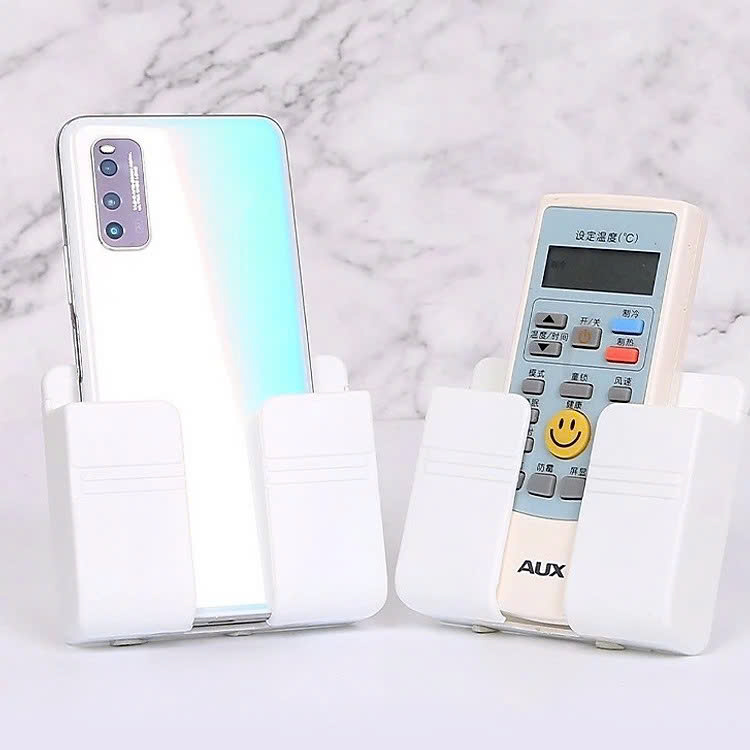 Giá đỡ điện thoại dán tường khi sạc kiêm khay đựng remote ( Màu ngẫu nhiên) Hàng chính hãng