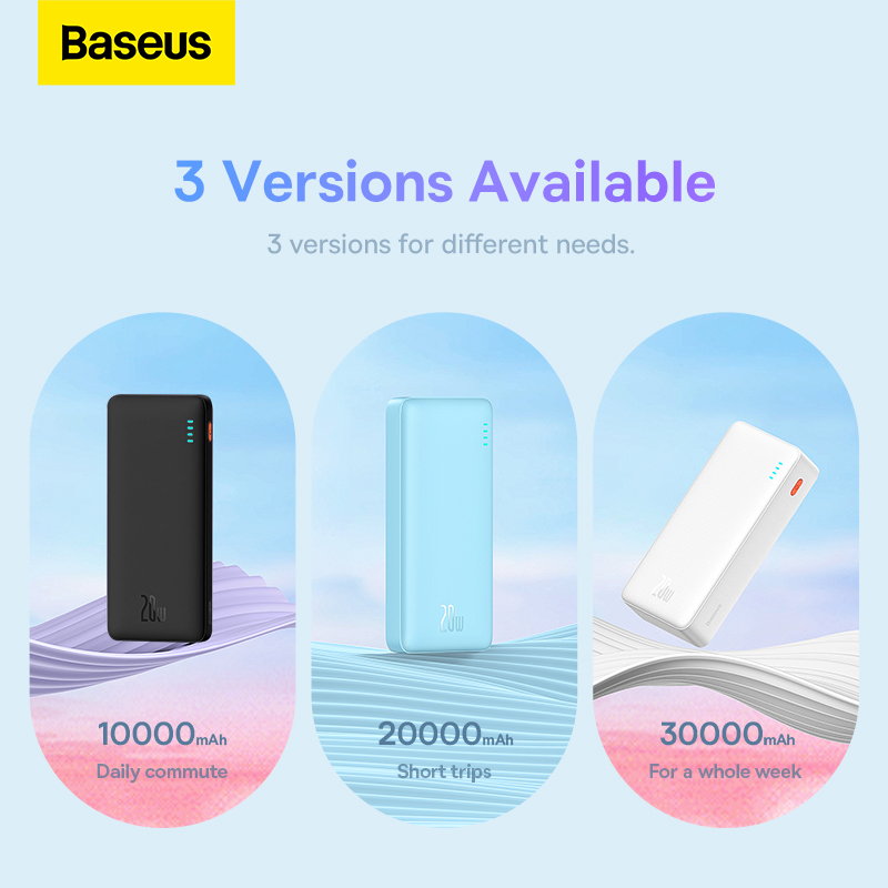 Pin Sạc Dự Phòng OS-Baseus Airpow Fast Charge Power Bank 30000mAh 20W (Hàng chính hãng)