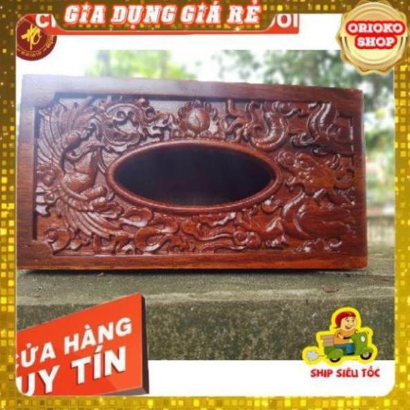 ̂  Hộp đựng giấy ăn RỒNG PHƯỢNG GỖ HƯƠNG cao cấp ️ ̀ ̛̣ ̉️