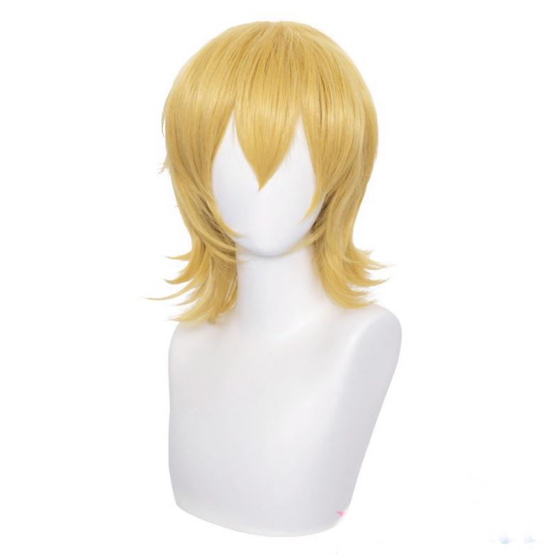 Nhều mẫu - Wig/tóc giả cosplay cơ bản nam xù mullet nam màu xanh, đỏ, tím, vàng, tím, hồng, cam