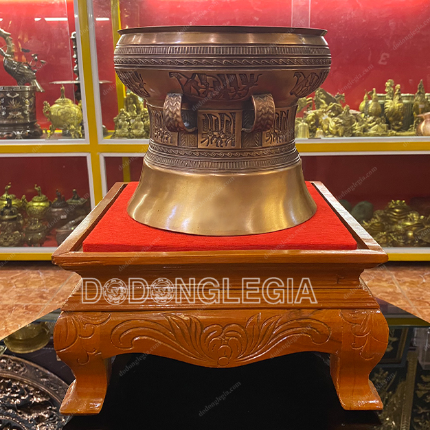 Trống Đồng Quà Tặng Hoa Văn Chìm Đường Kính 20cm