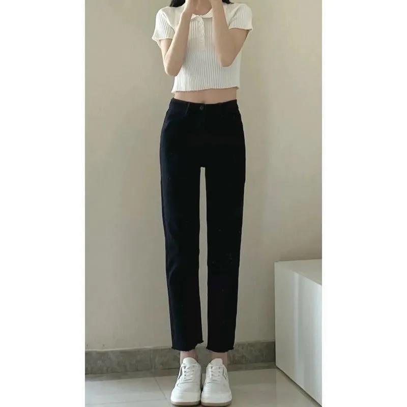 QUẦN JEAN ĐEN TRƠN ỐNG ĐỨNG BASIC CÁ TÍNH