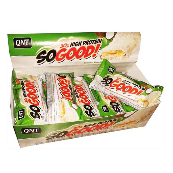 Thực phẩm bổ sung QNT So Good Protein Bar vị Dừa (15 thanh)