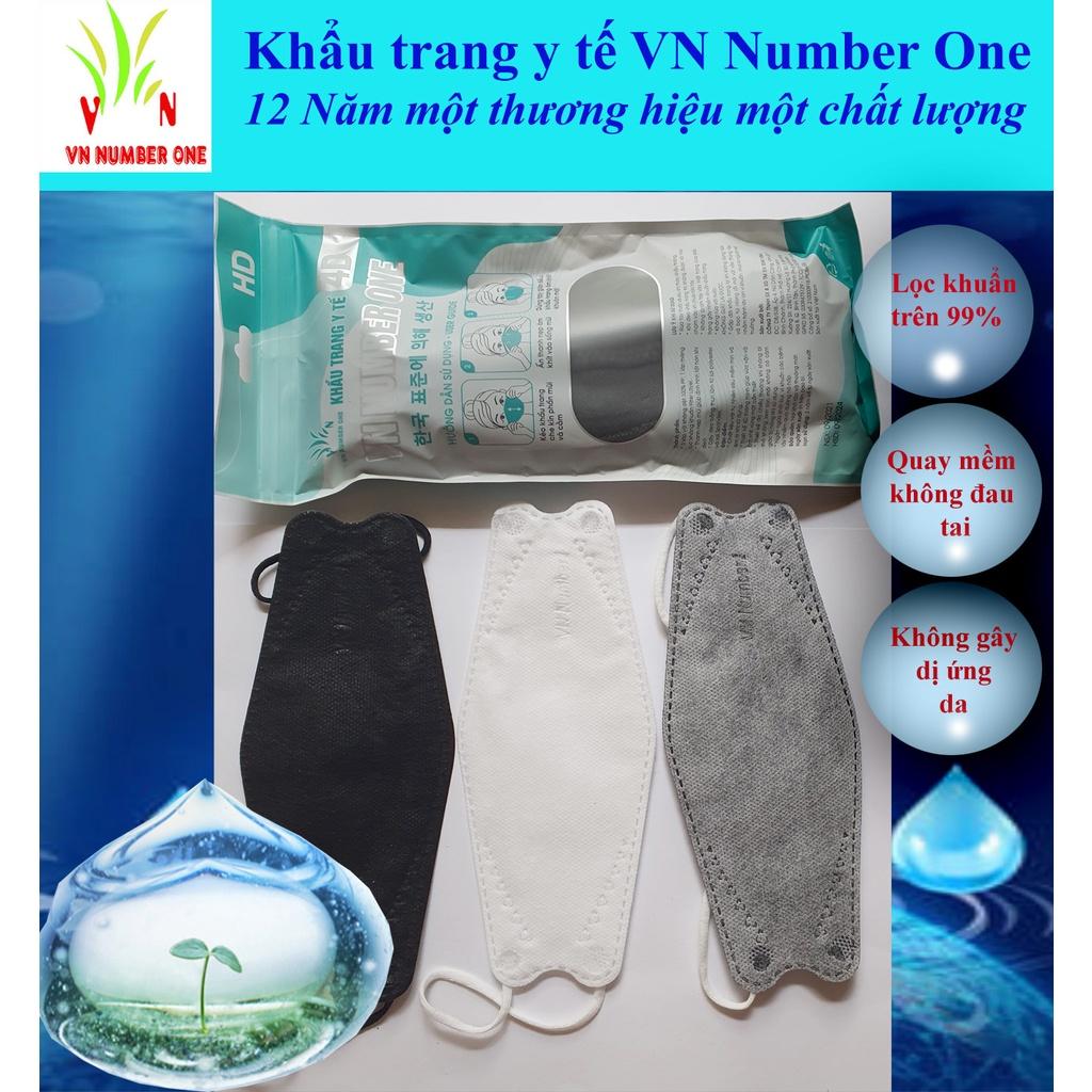 Khẩu Trang Y Tế KF 94 VN NUMBER ONE Combo 5 Gói (Gói 10 Cái) Chất Liệu Vải Tự Nhiên, Sản phẩm đạt chứng nhận CE Châu Âu