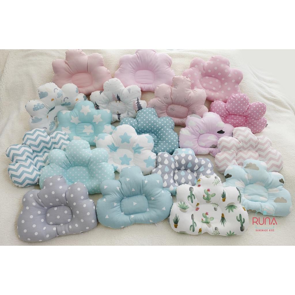 Gối lót đầu Newborn chất liệu Cotton mềm mịn, thoáng mát, an toàn cho da bé