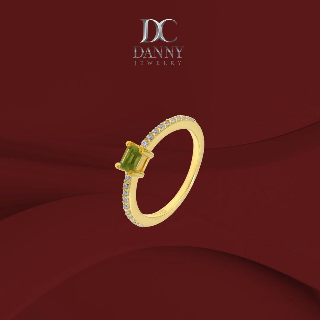 Nhẫn Nữ Danny Jewelry Bạc 925 Đá Màu Xi Vàng 18k N0029Pe/Ro