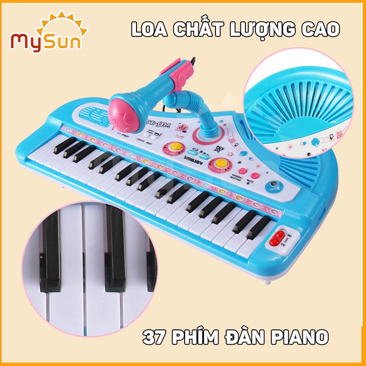 Đàn Piano Organ mini đồ chơi âm nhạc cụ cho bé gái trai phát triển trí tuệ thông minh MySun