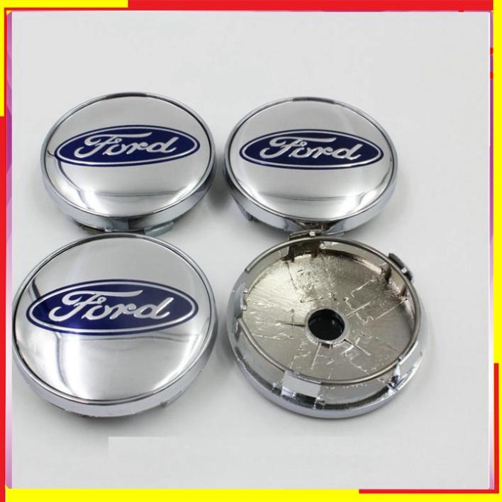Logo chụp mâm bánh xe ô tô Ford đường kính 60mm Nhựa ABS